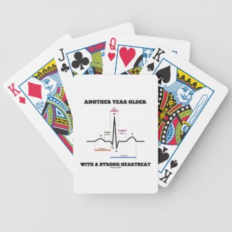 Another Year Older With A Strong Heartbeat ECG/EKG Poker Deck