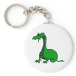 Anrgy Green & Purple Dragon Keychain