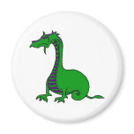 Anrgy Green & Purple Dragon Refrigerator Magnet