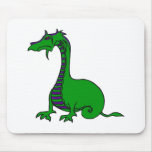 Anrgy Green & Purple Dragon Mousepads