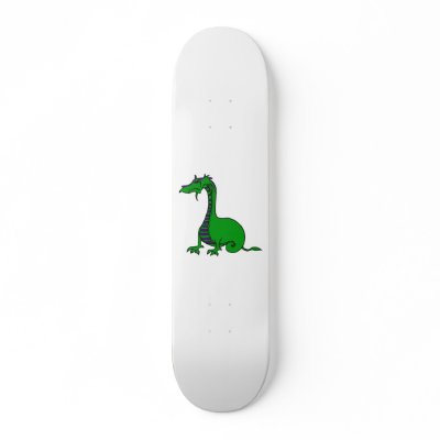 Anrgy Green & Purple Dragon Skate Board by dragons_lair