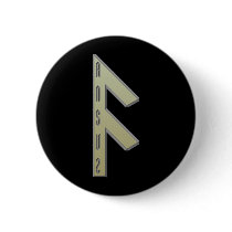Ansuz Rune gold Pinback Buttons