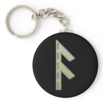 Ansuz Rune gold Keychains