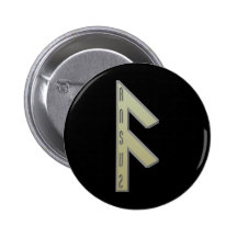 Ansuz Rune gold Pinback Buttons