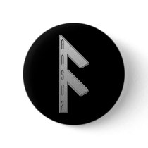 Ansuz Rune grey Buttons