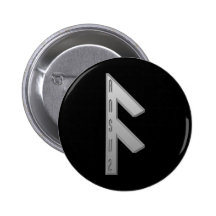 Ansuz Rune grey Buttons