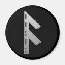 Ansuz Rune grey Magnet