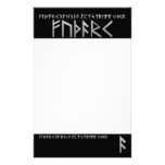 Ansuz Rune grey Stationery Paper