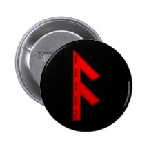 Ansuz Rune red Buttons