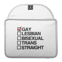 ANSWER GAY MacBook PRO SLEEVE