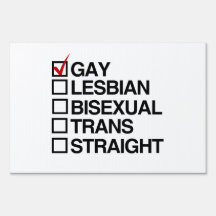 ANSWER GAY YARD SIGNS