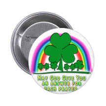ANSWERED PRAYER - IRISH BLESSING PINBACK BUTTONS
