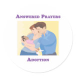 Answered Prayers Adoption Round Sticker