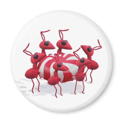 Ant and Candy Magnet by Swazzle