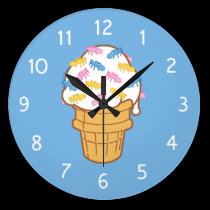 Ant Ice Cream wall clocks
