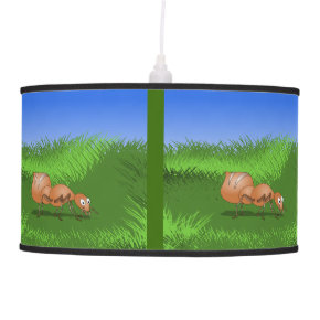 Ant in green grass pendant lamp