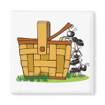 Ant Picnic Basket Fridge Magnet