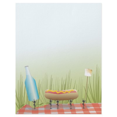 Ant Picnic Letterhead by OrangeOstrichDesigns