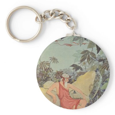 Antaeus and the Pygmies Key Chain by CuratorCollection