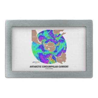 Antarctic Circumpolar Current (Ocean Current Map) Belt Buckle