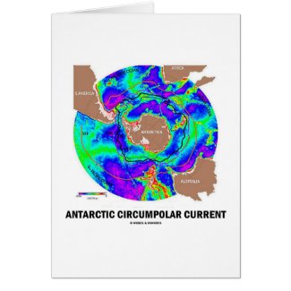Antarctic Circumpolar Current (Ocean Current Map) Greeting Card