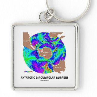 Antarctic Circumpolar Current (Ocean Current Map) Key Chains