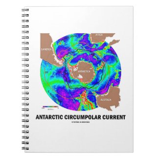 Antarctic Circumpolar Current (Ocean Current Map) Spiral Notebook