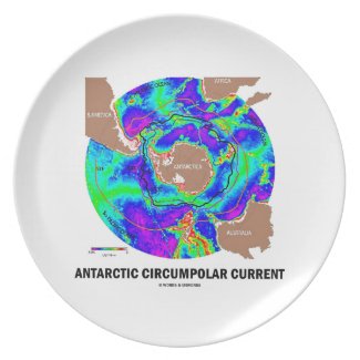 Antarctic Circumpolar Current (Ocean Current Map) Plate