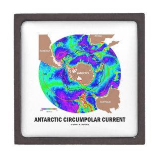 Antarctic Circumpolar Current (Ocean Current Map) Premium Keepsake Box