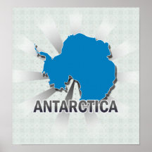 Antarctica Flag Map 2.0 Posters