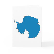 Antarctica flag map card