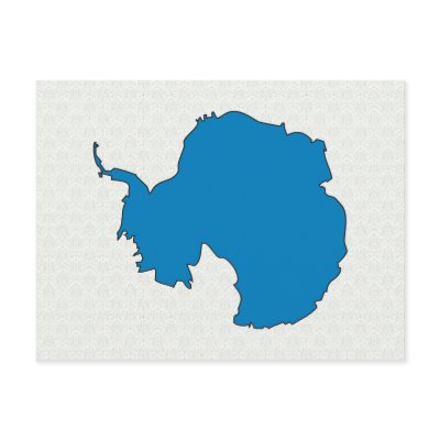 Antarctica Flag Map full size Postcards by representmycountry