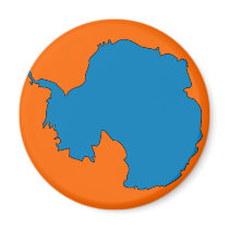 Antarctica flag map refrigerator magnet