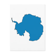 Antarctica flag map post card