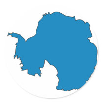 Antarctica flag map sticker