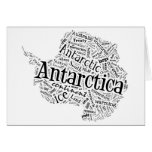 Antarctica in Tagxedo Greeting Card