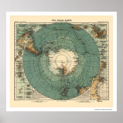map of antarctica. Antarctica Map 1912 Poster by