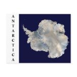 Antarctica Satellite Image Postcard