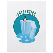 antartica penguin design flyer