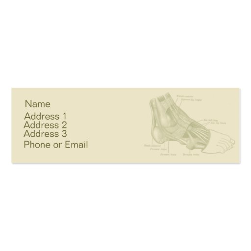 Antatomy Foot Business Card (front side)