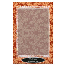 antaustat orange personalized stationery