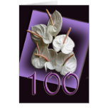 Antheriums Happy 100th Birthday Greeting Card