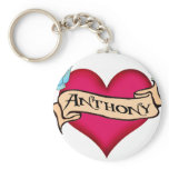 Anthony - Custom Heart Tattoo T-shirts & Gifts Key Chains