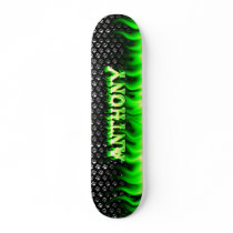 Anthony skateboard green fire and flames design. by skatersollie Anthony skateboard green fire and flames design.