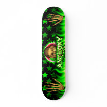 Anthony skull green fire Skatersollie skateboard