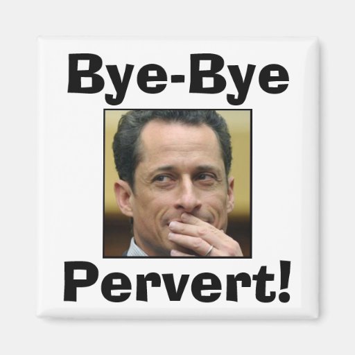 Anthony Weiner - Bye-Bye Pervert! Fridge Magnet