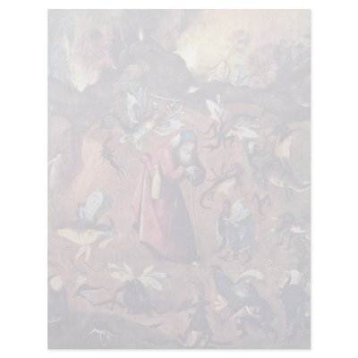 Anthony With Monsters. By Hieronymus Bosch Letterhead Design by Artcollection