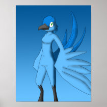 Anthro Bird Framed Print
