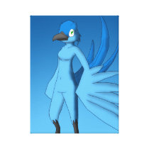 Anthro Burd Canvas Print