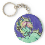Anthro dragon girl keychain